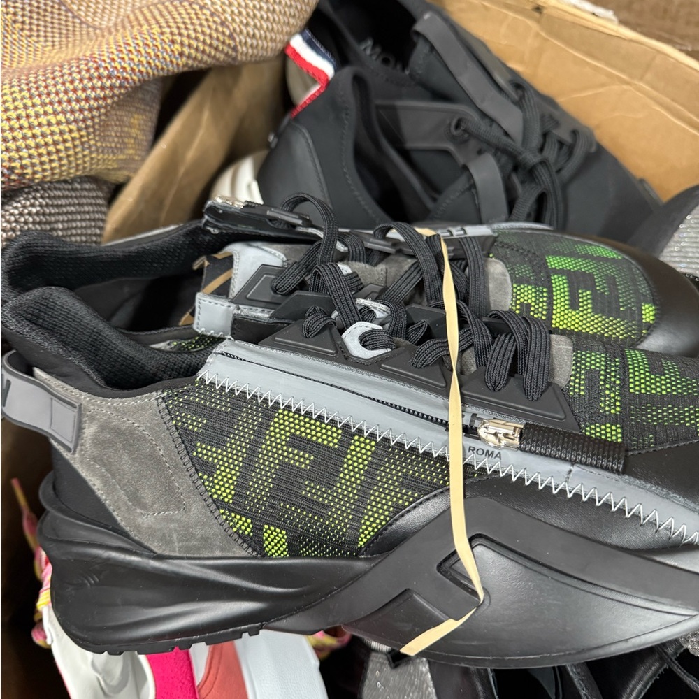 Black and Green Designer Sneakers